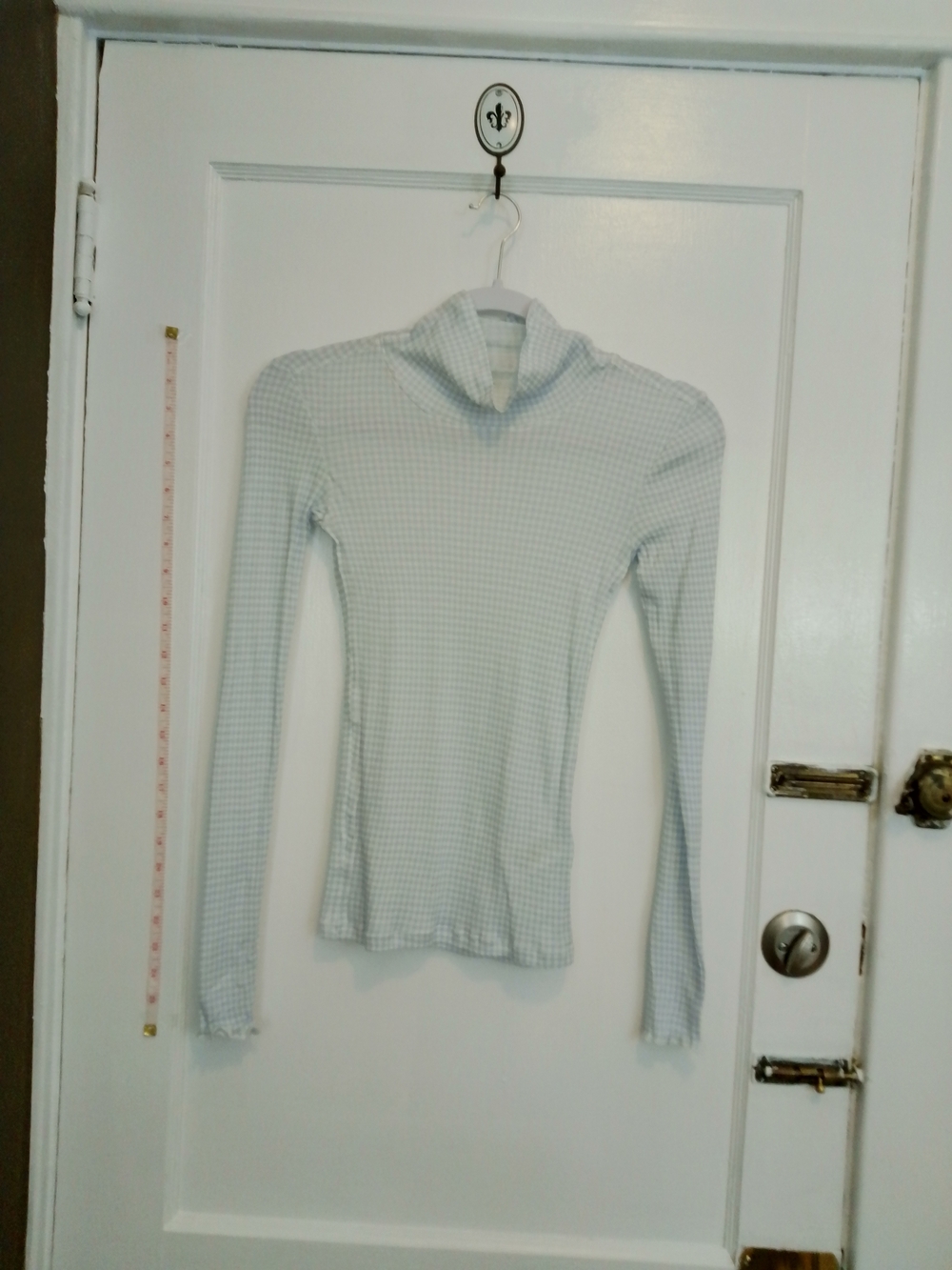 Everlane Pale Blue White Gauze Turtleneck Top XXS